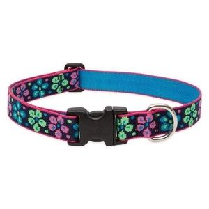 Lupine Pet 6’ Leash and 16-28” Collar set - Flower Power Design - 1” Width - NWT